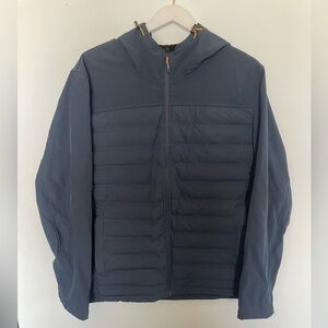 Nautica Puffer Full Zip Navy Water Resistant Jacket SZ Large